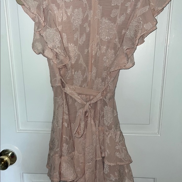 Altar'd State Pink Lace Chemise with Satin Finish - Picture 4 of 5